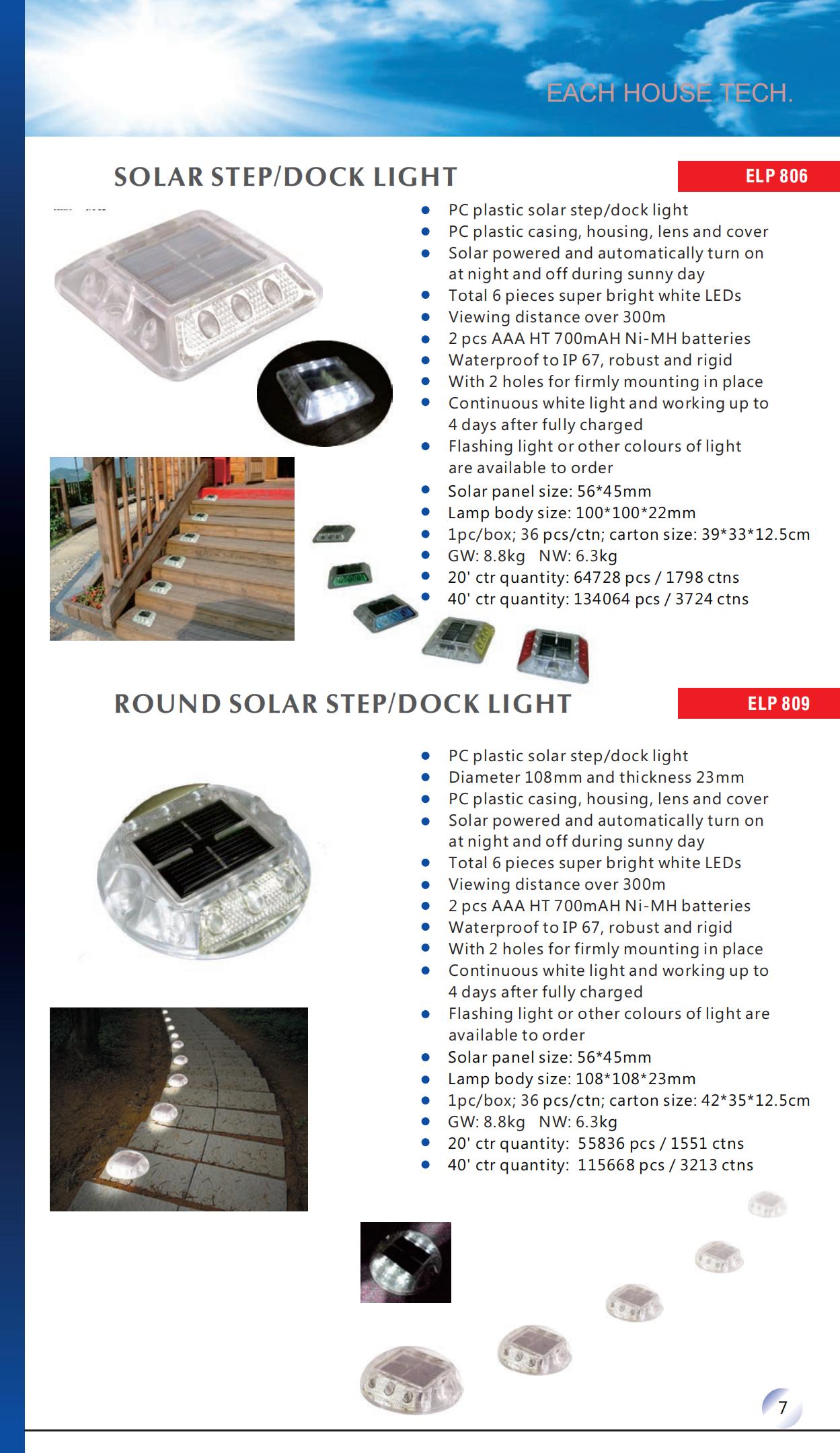 SOLAR STEP DOCK LIGHT